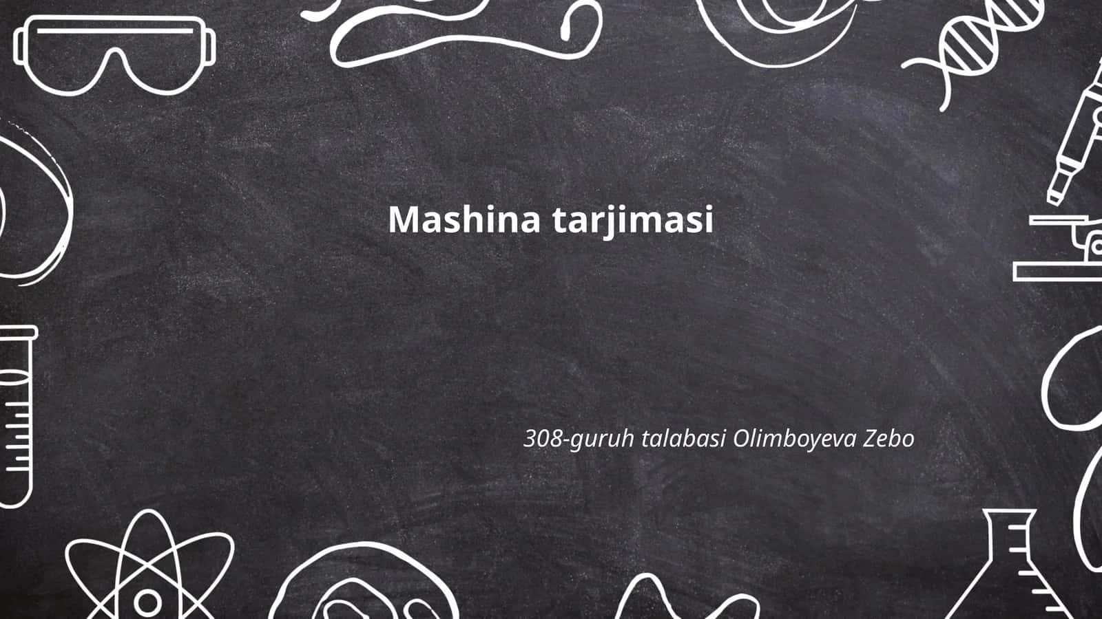 Mashina tarjimasi