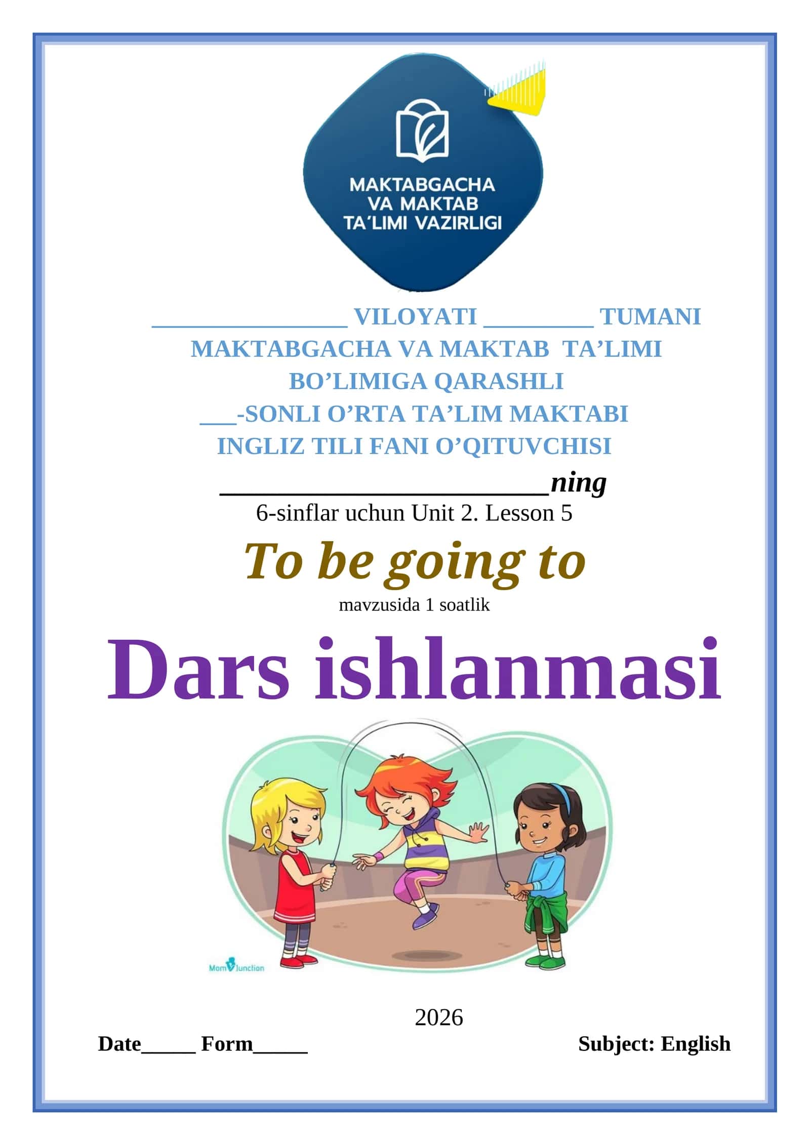 to be going to dars ishlanmasi