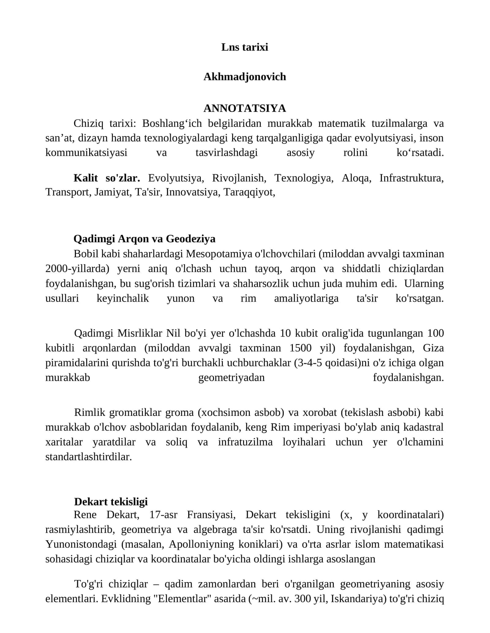Qadimgi Arqon va Geodeziya