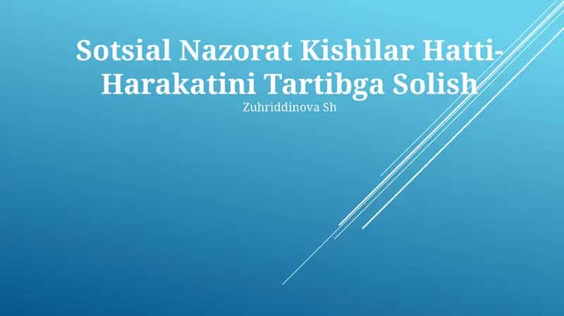 Kishilar Hatti-Harakatini Tartibga Solish