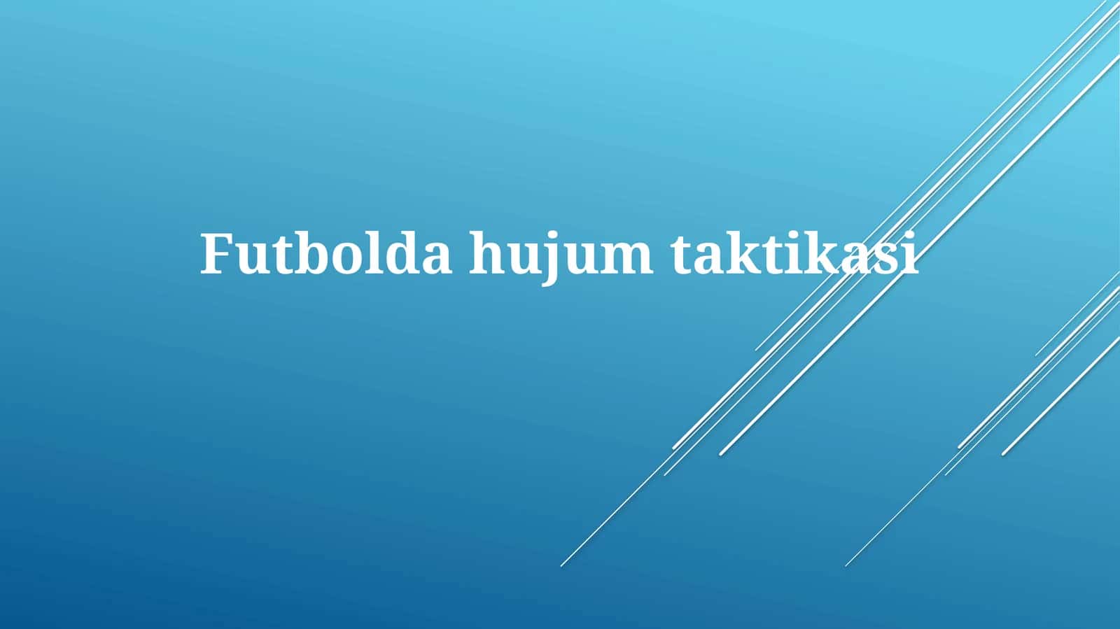 Futboldahujumtaktikasi