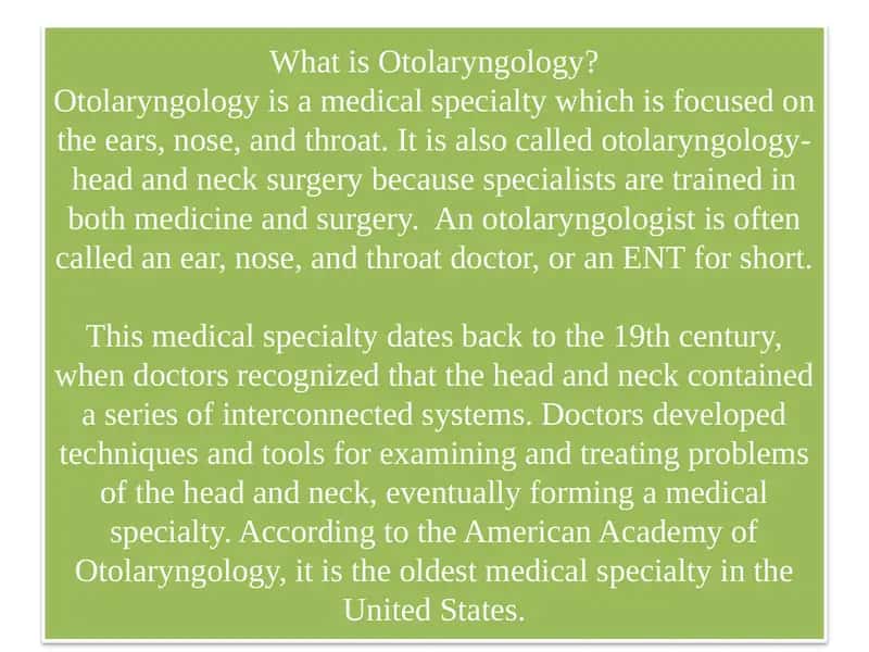 Otolaryngology