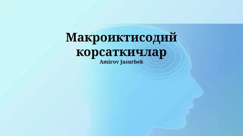 Makroikctisodiy Ko'rsatkichlar