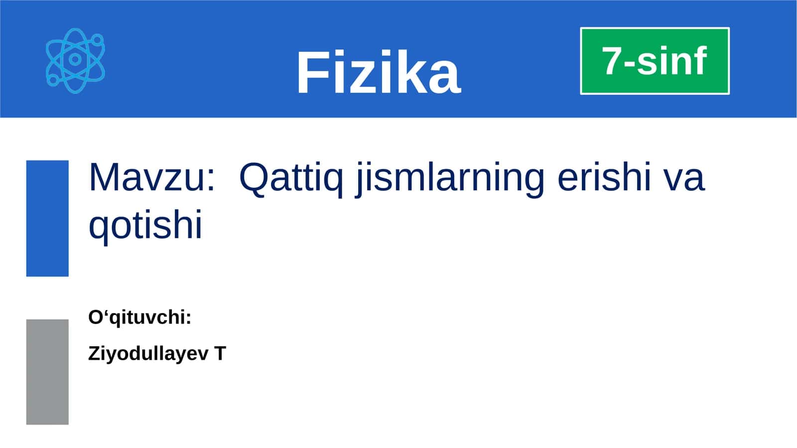 Qattiq jismlarning erishi va qotishi