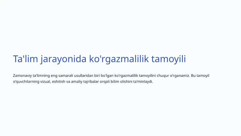 Ko'rgazmalilik tamoyili