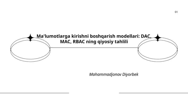 Ma'lumotlarga kirishni boshqarish modellari: DAC, MAC, RBAC ning qiyosiy tahlili
