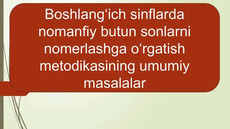 Nomanfiy Butun Sonlar
