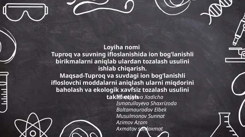 Tuproq va suvning ifloslanishi