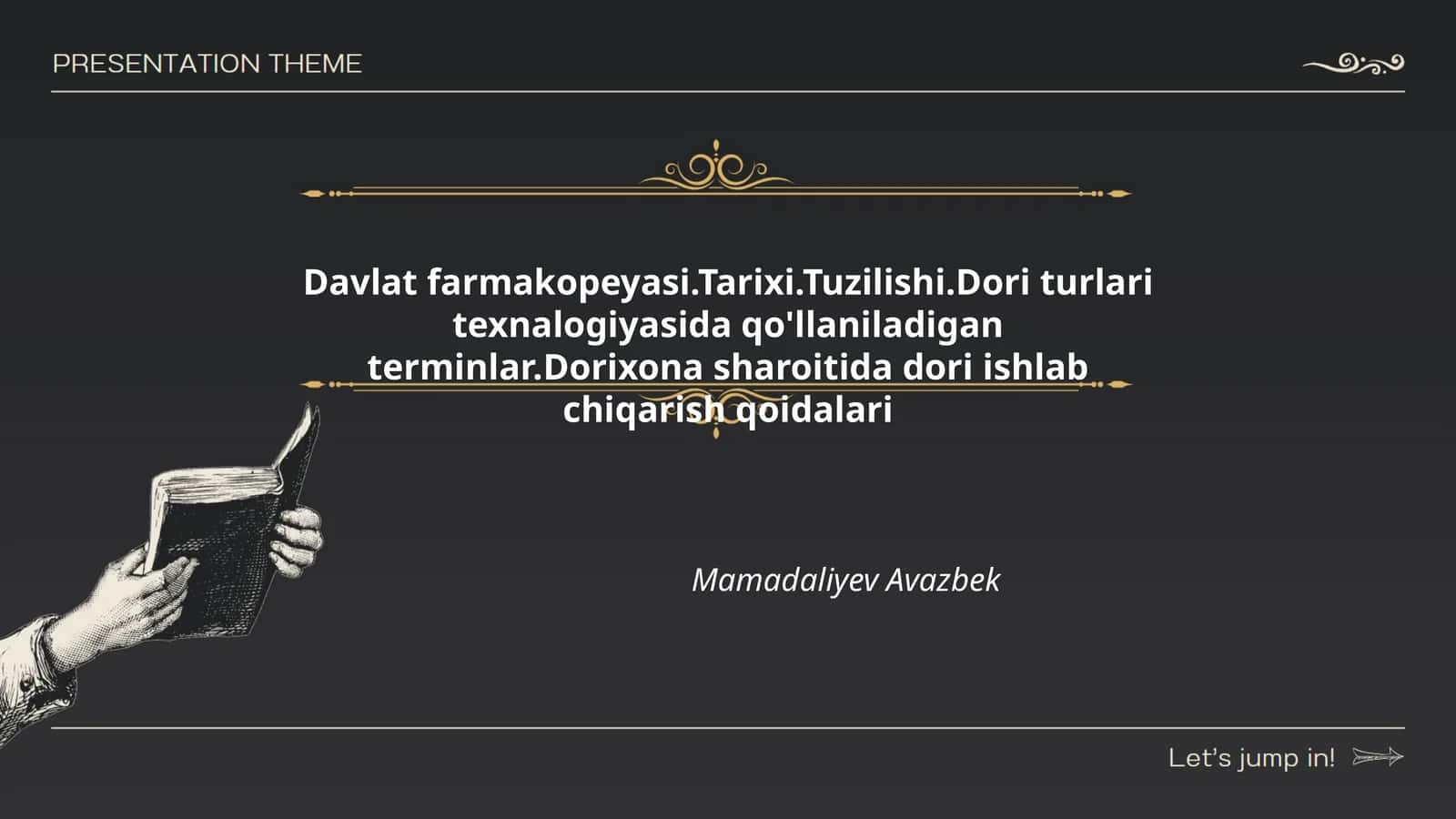 Davlat farmakopeyasi.Tarixi.Tuzilishi.Dori turlari texnalogiyasida qo'llaniladigan terminlar.Dorixona sharoitida dori ishlab chiqarish qoidalari
