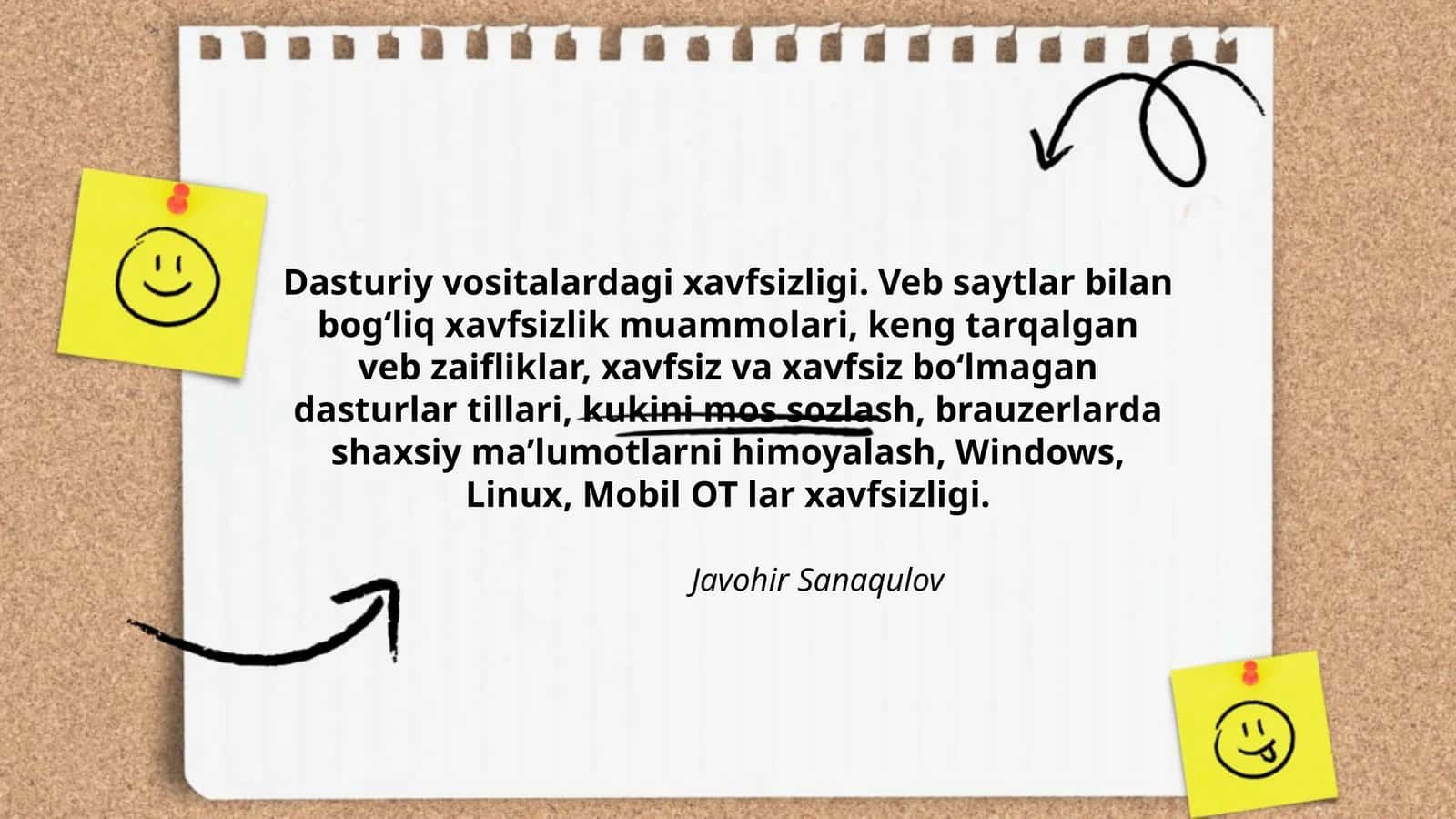Dasturiy vositalardagi xavfsizligi