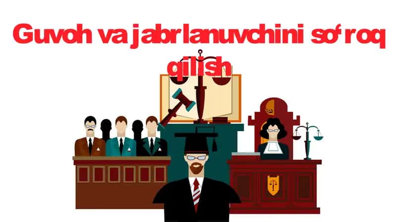 Guvoh va jabrlanuvchini so'roq qilish