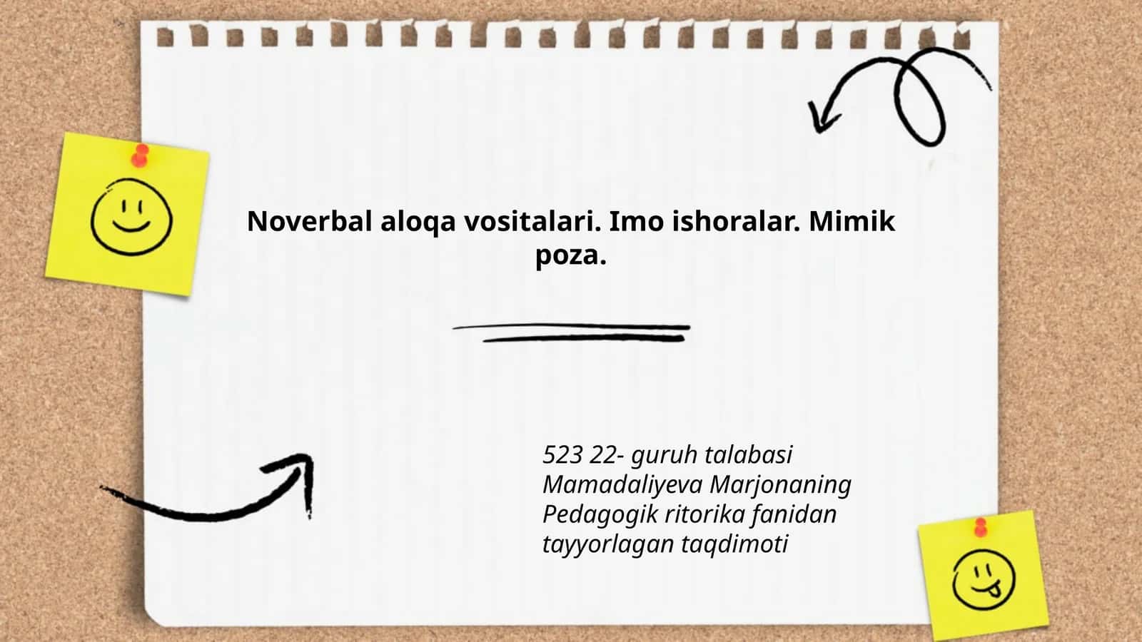 Pedagogik ritorika fanidan tayyorlagan taqdimoti