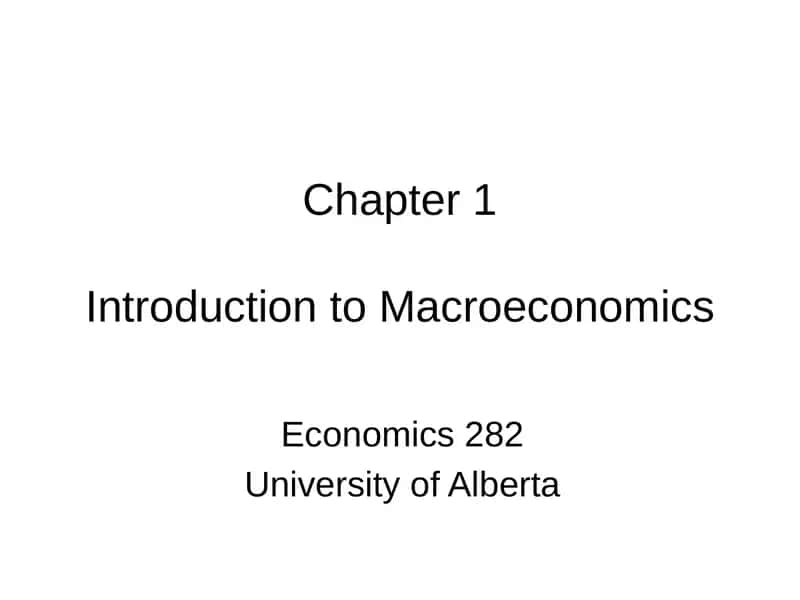 Introduction to Macroeconomics