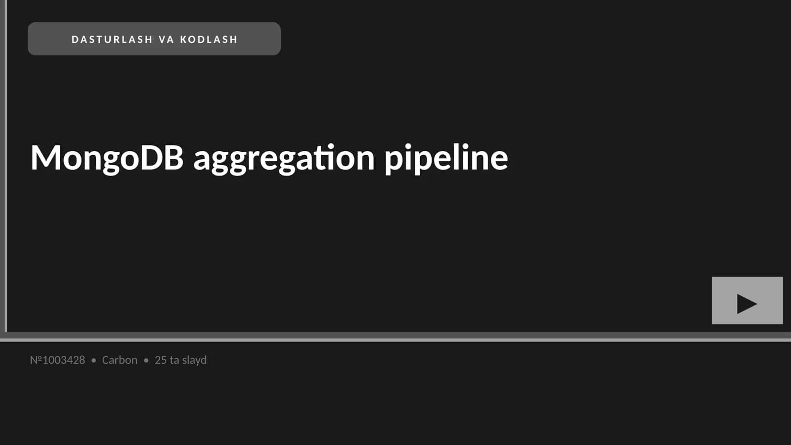 MongoDB aggregation pipeline