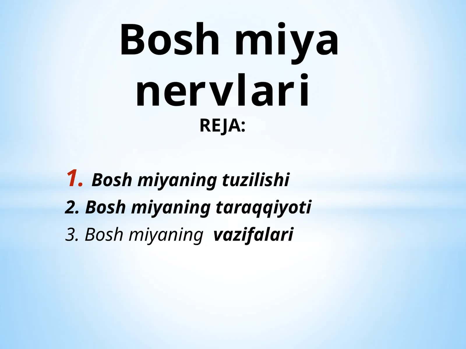 Boshmiya nervlari
