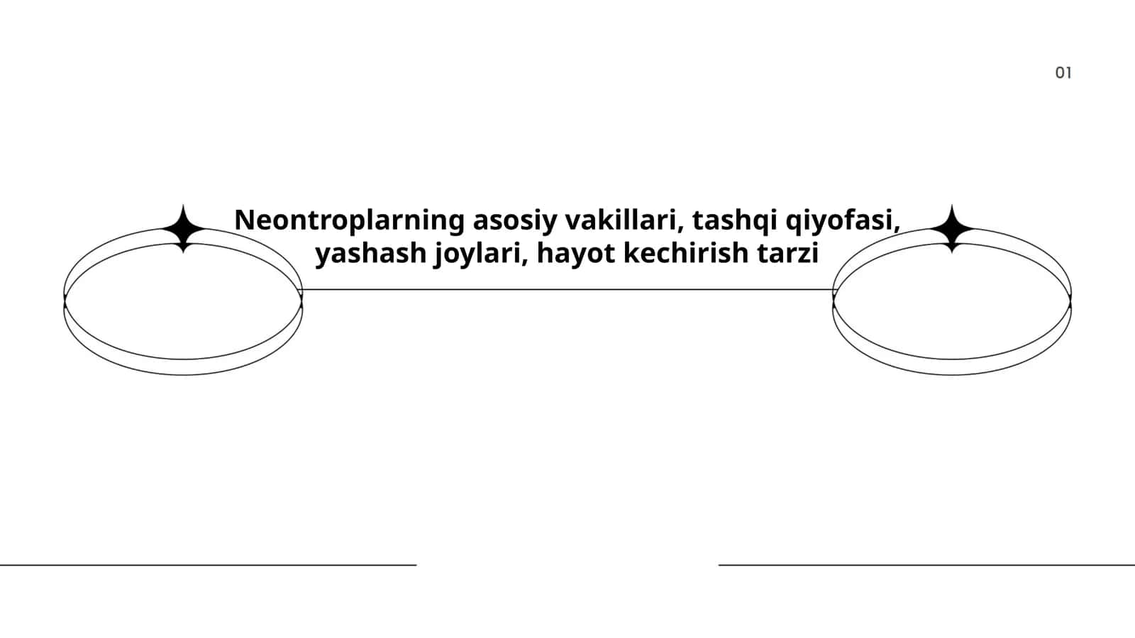 Neontroplarning asosiy vakillari, tashqi qiyofasi, yashash joylari, hayot kechirish tarzi