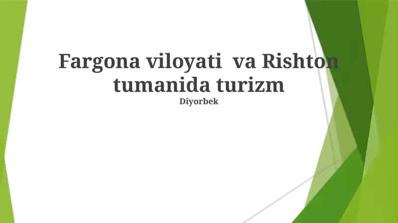 Farg'ona va Rishton: Amaliy Ma'lumot va Logistika