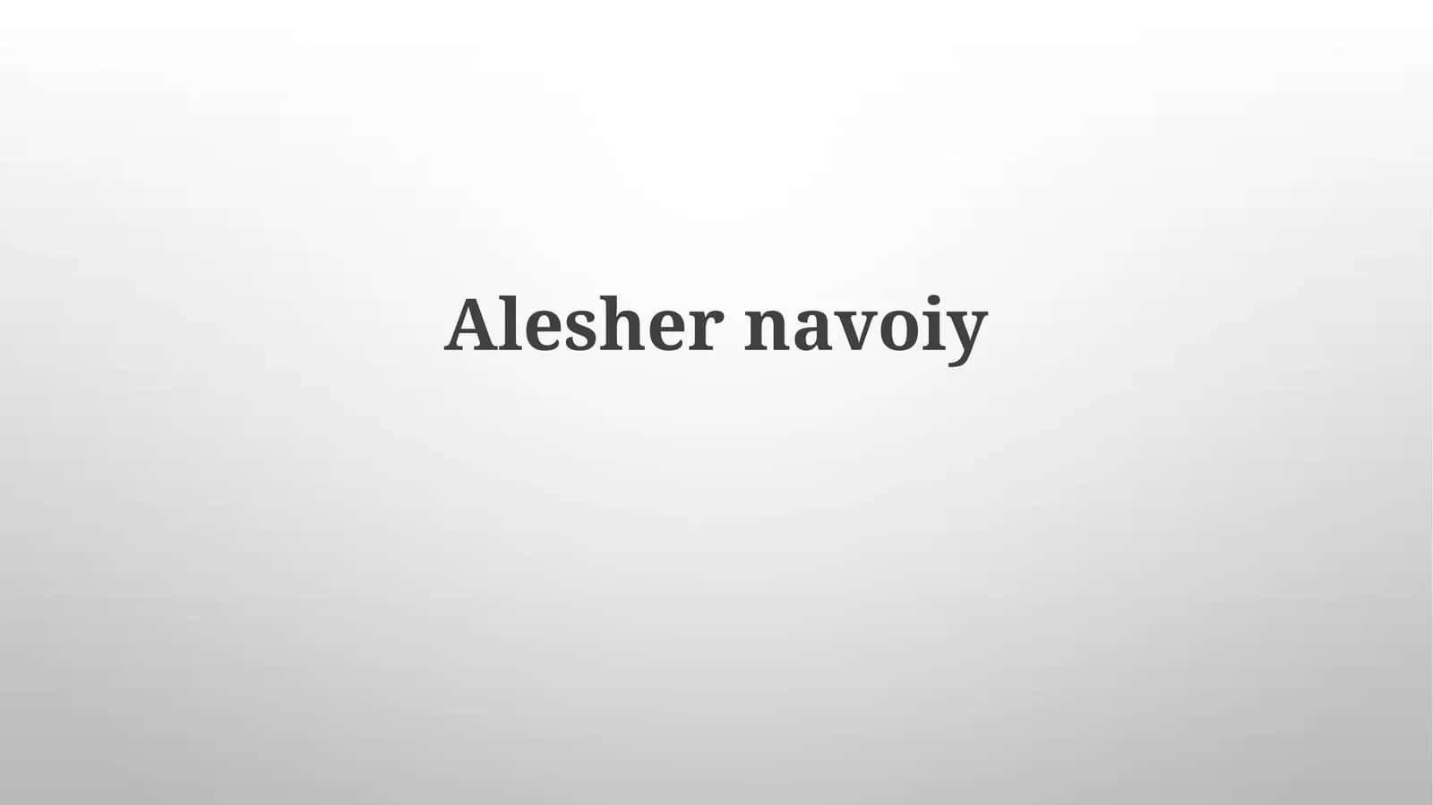 Aleshernavoiy