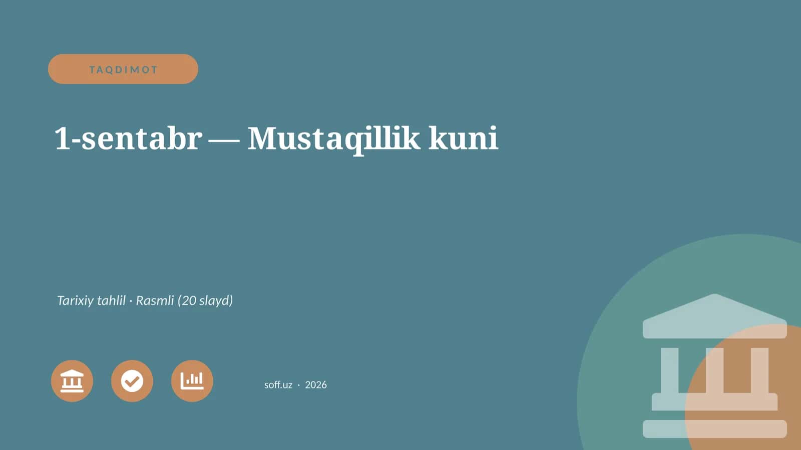 TAQDIMOT: 1-sentabr — Mustaqillik kuni
