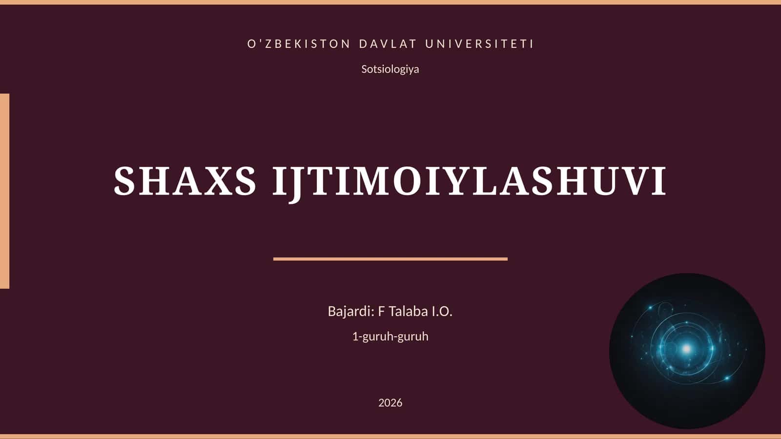 SHAXS IJTIMOIYLASHUVI