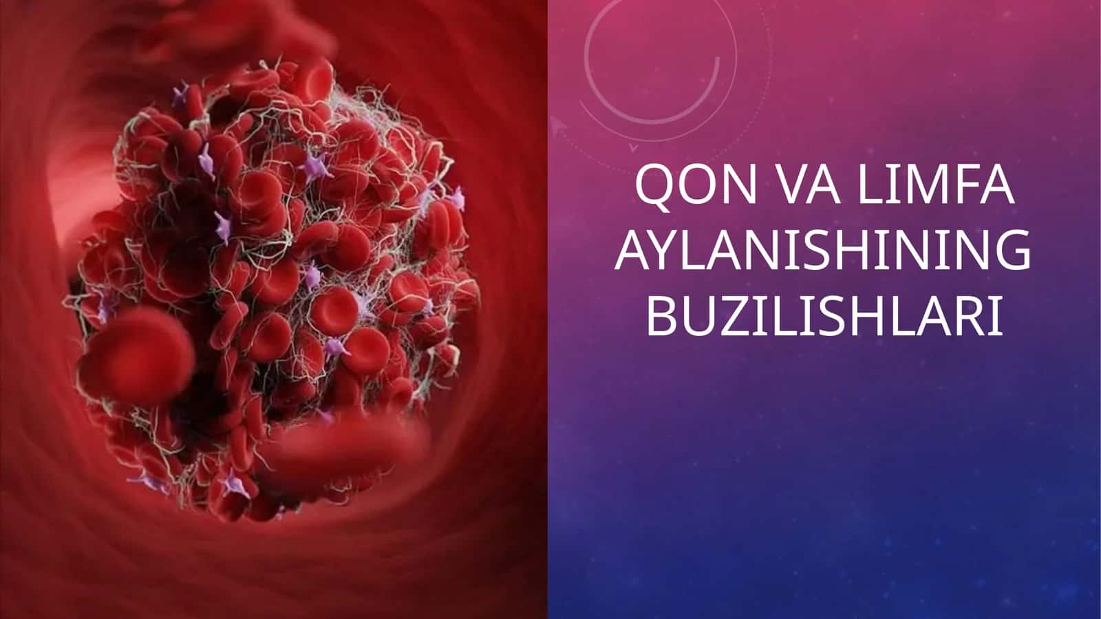 QON VA LIMFA AYLANISHINING BUZILISHLARI