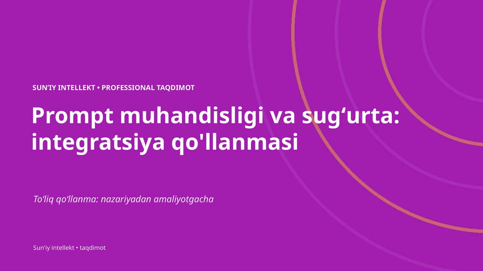 Prompt muhandisligi va sugʻurta: integratsiya qo'llanmasi
