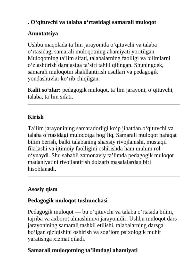 Pedagogik muloqot