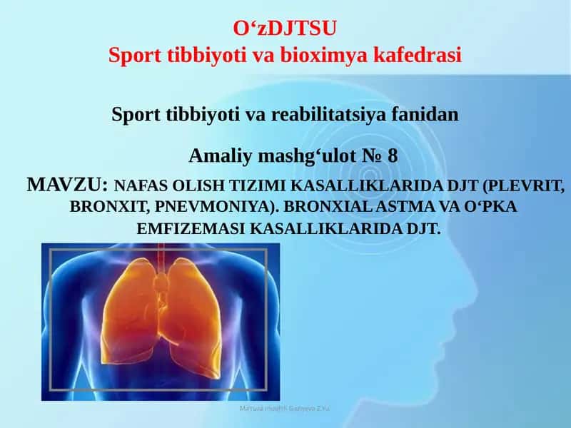 Sport tibbiyotiva bioximya kafedrasi