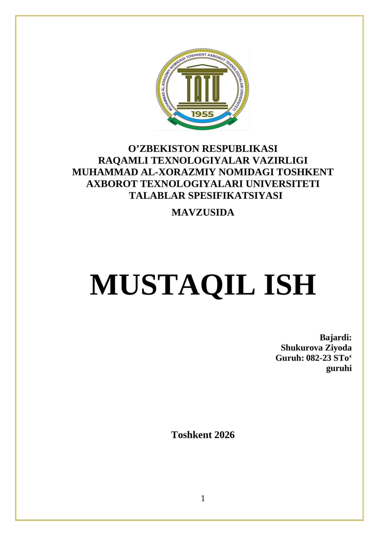 Talablar spesifikatsiyasi
