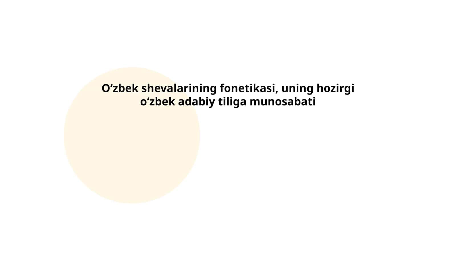Oʻzbek shevalarining fonetikasi, uning hozirgi oʻzbek adabiy tiliga munosabati