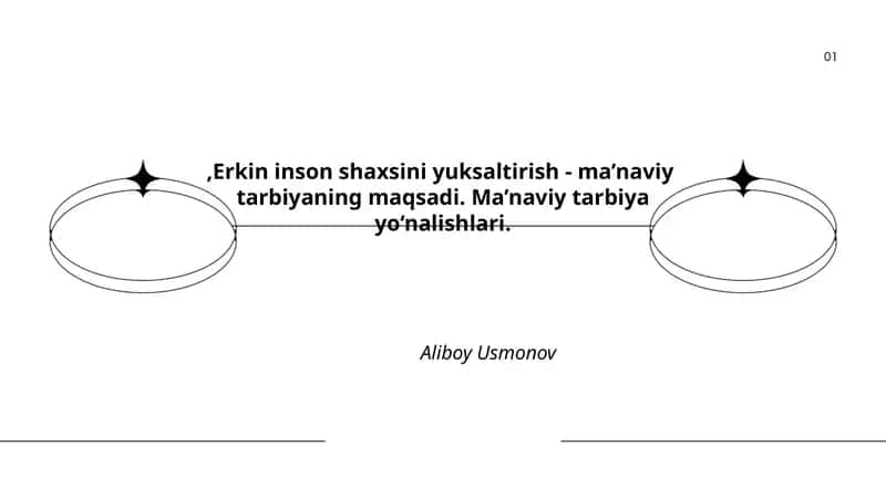 Erkin inson shaxsini yuksaltirish - ma’naviy tarbiyaning maqsadi. Ma’naviy tarbiya yo‘nalishlari