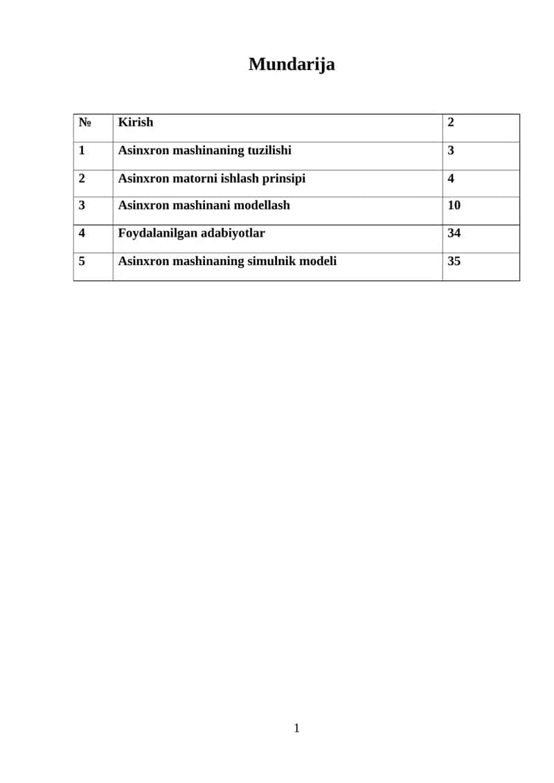 Asinxron matorni ishlash prinsipi