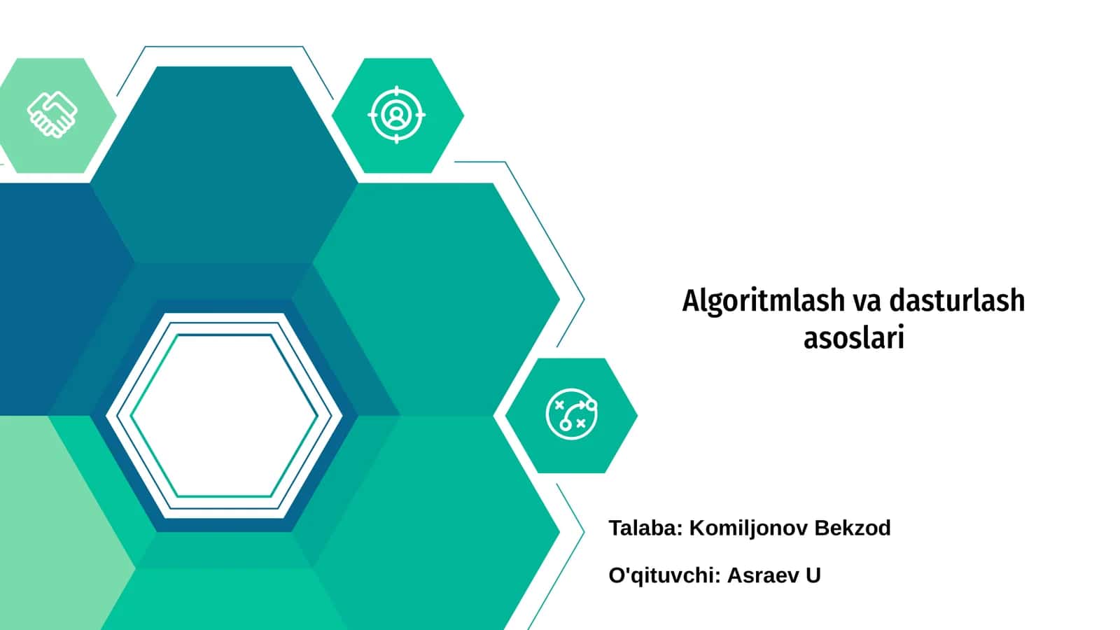 Algoritmlash va dasturlash asoslari