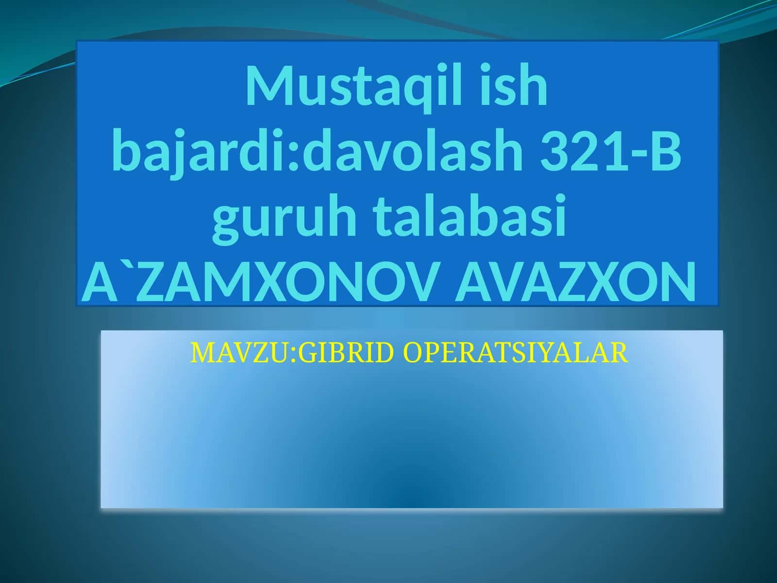 Gibrid operatsiyalar
