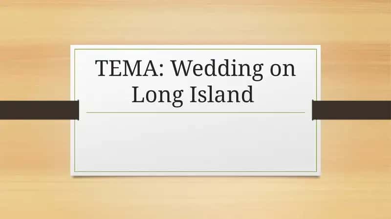 Wedding on Long Island