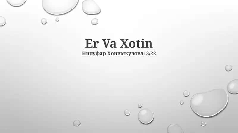 Er Va Xotin