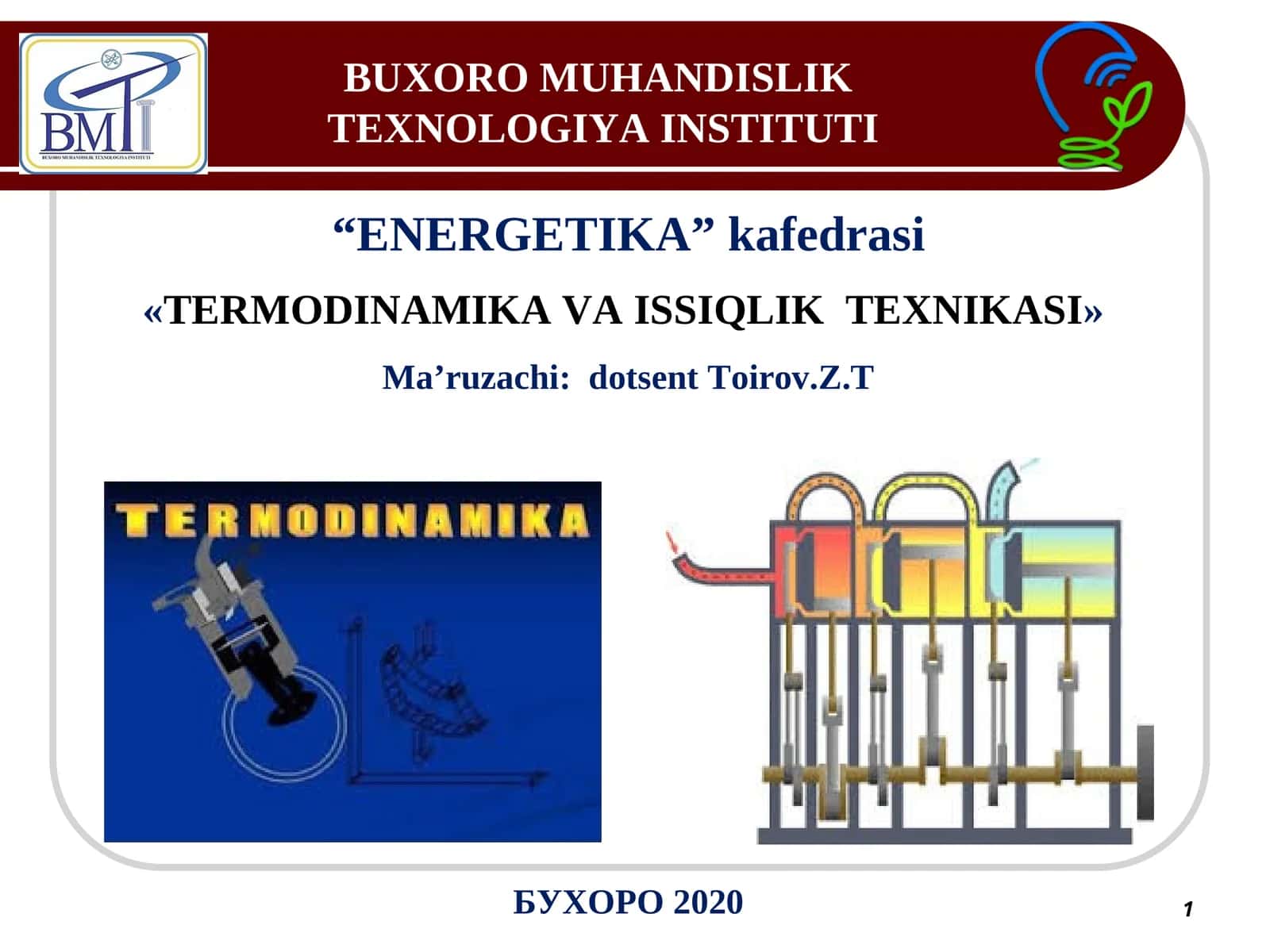 TERMODINAMIKA VA ISSIQLIK TEXNIKASI