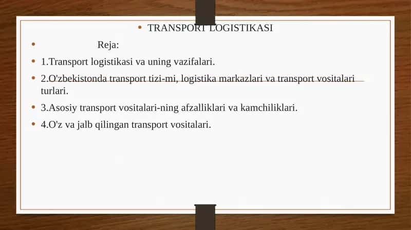 TRANSPORT LOGISTIKASI