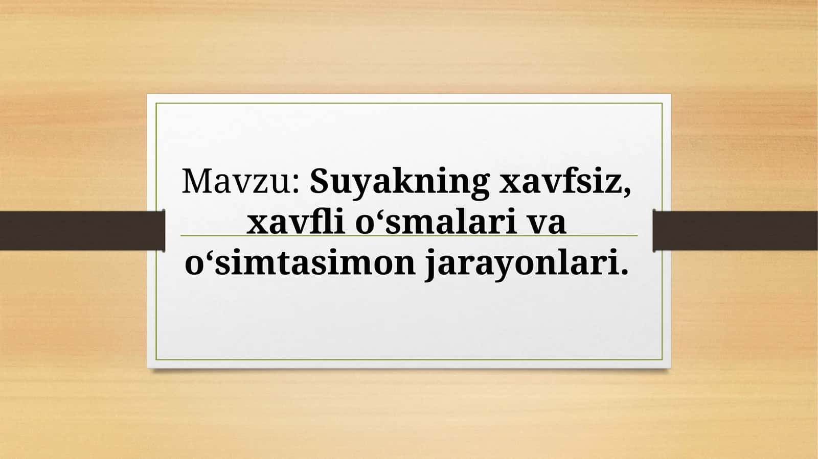 Suyakning xavfsiz, xavfli o‘smalari va o‘simtasimon jarayonlari