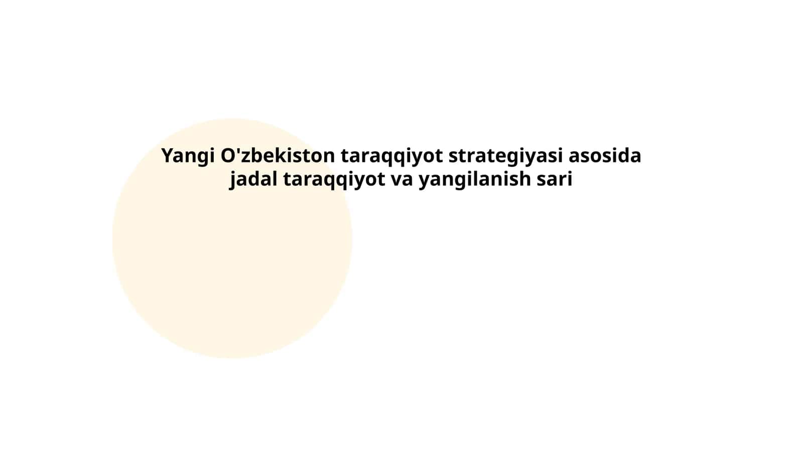 Yangi O'zbekiston taraqqiyot strategiyasi