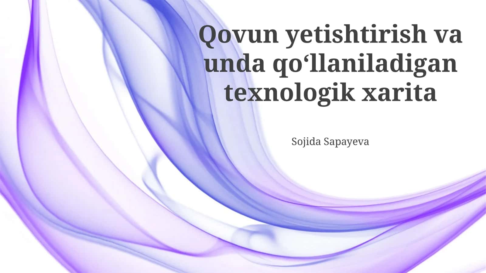 Melon sanoatining kelajak yo'l xaritasi