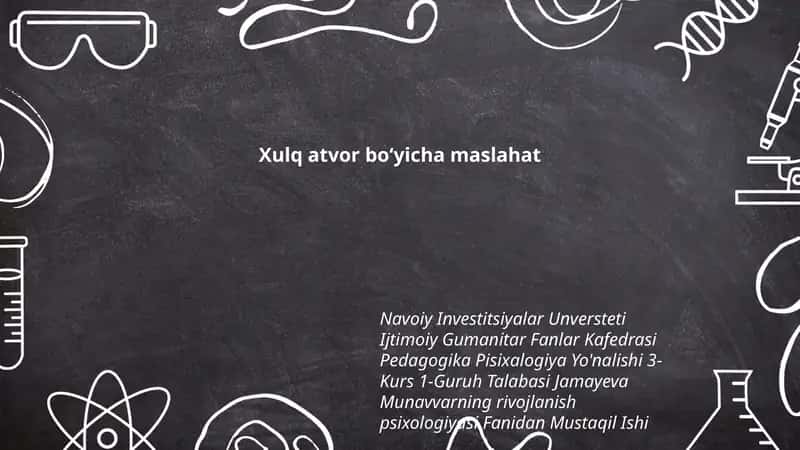 Xulq atvor boʻyicha maslahat