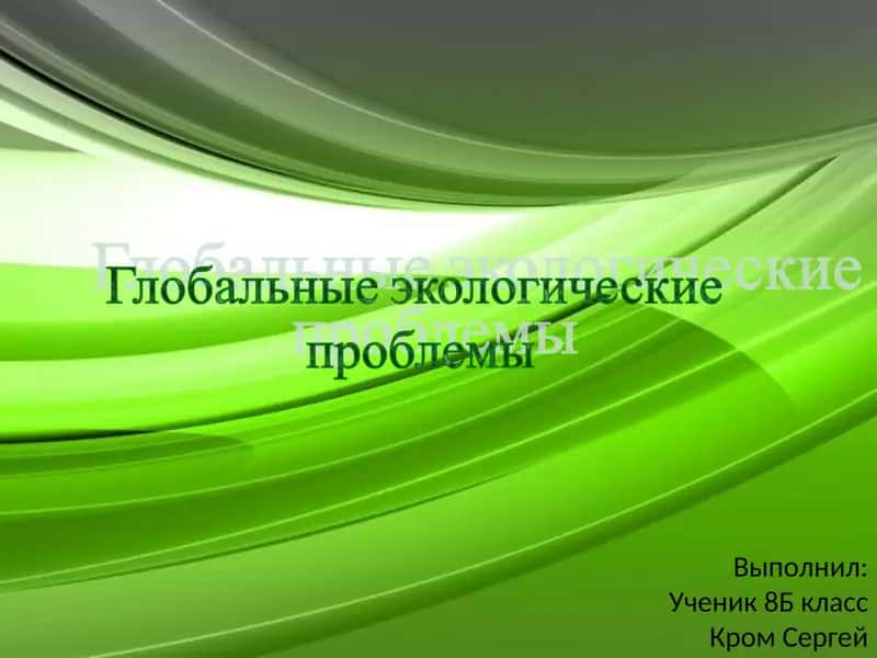 Экология в современном мире