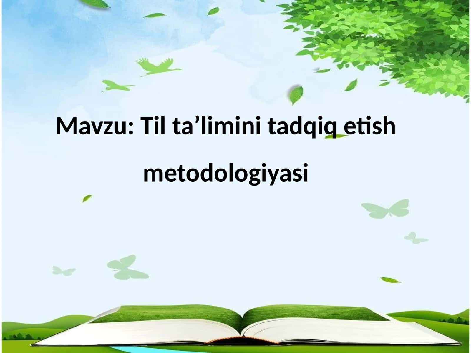 Til ta’limini tadqiq etish metodologiyasi