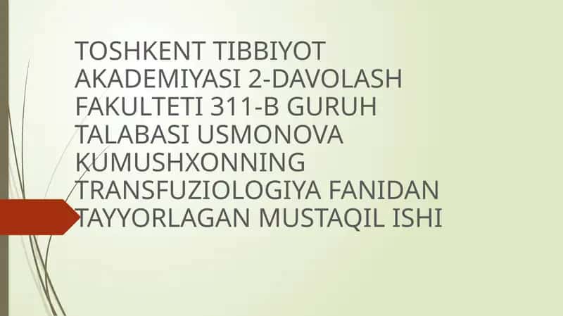 Gemotransfuziya reaksiyalari