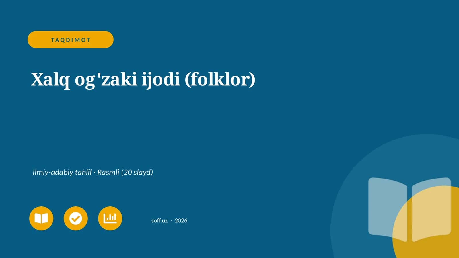 Xalq og'zaki ijodi (folklor)