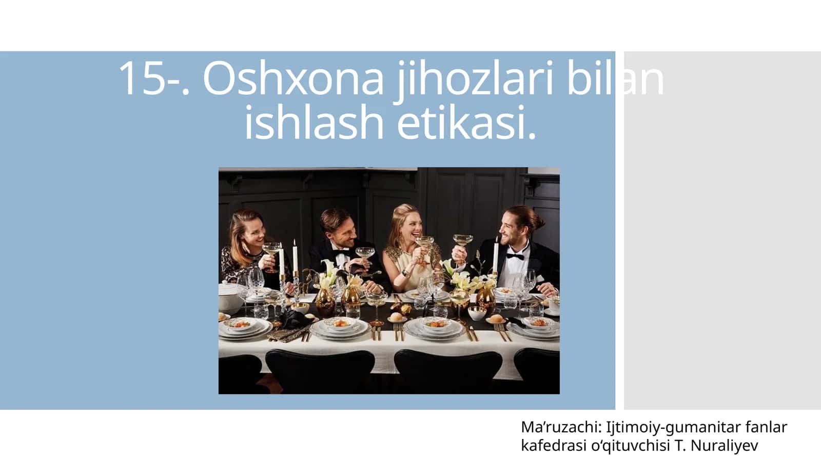 O‘tgan barcha mavzular yuzasidan har bir talaba bittadan ma’lumot aytishni boshlaydi
