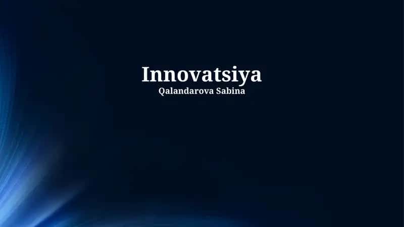 Innovatsiya