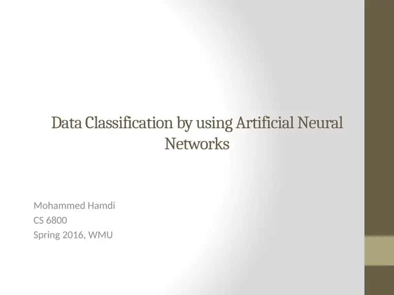 Artificial Neural Networks