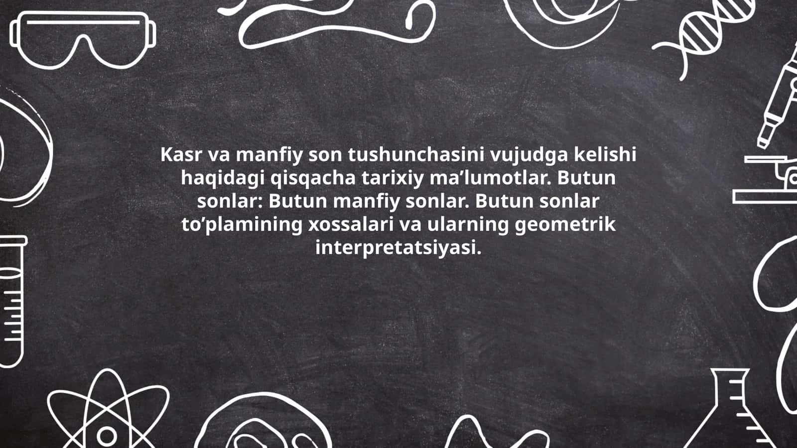 Kasr va manfiy sonlar